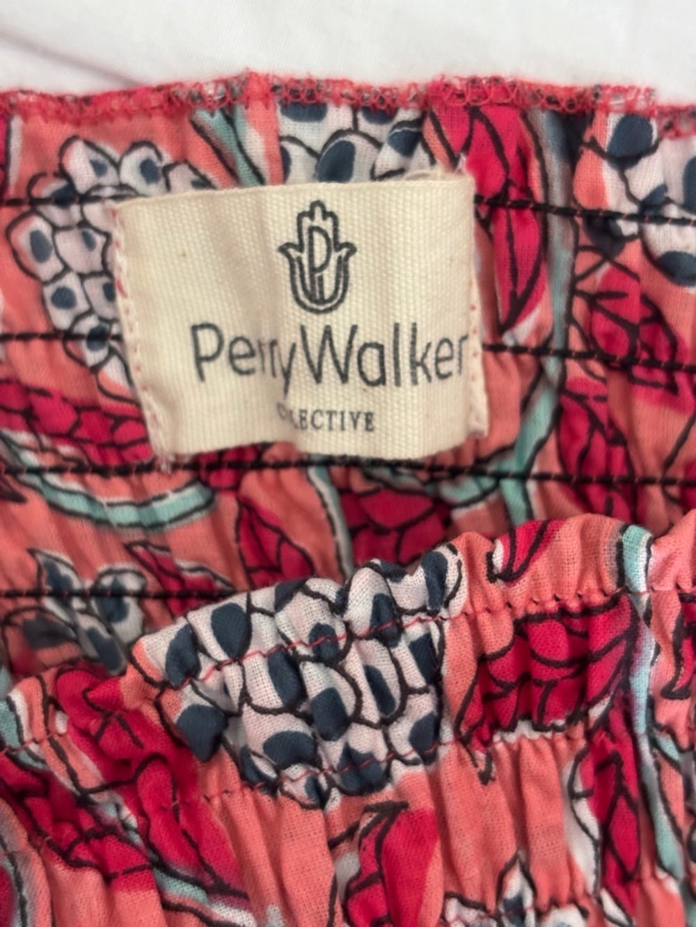 Perry Walker Collective Pink Floral Smocked Mini Dress OS One Size - Picture 5 of 7